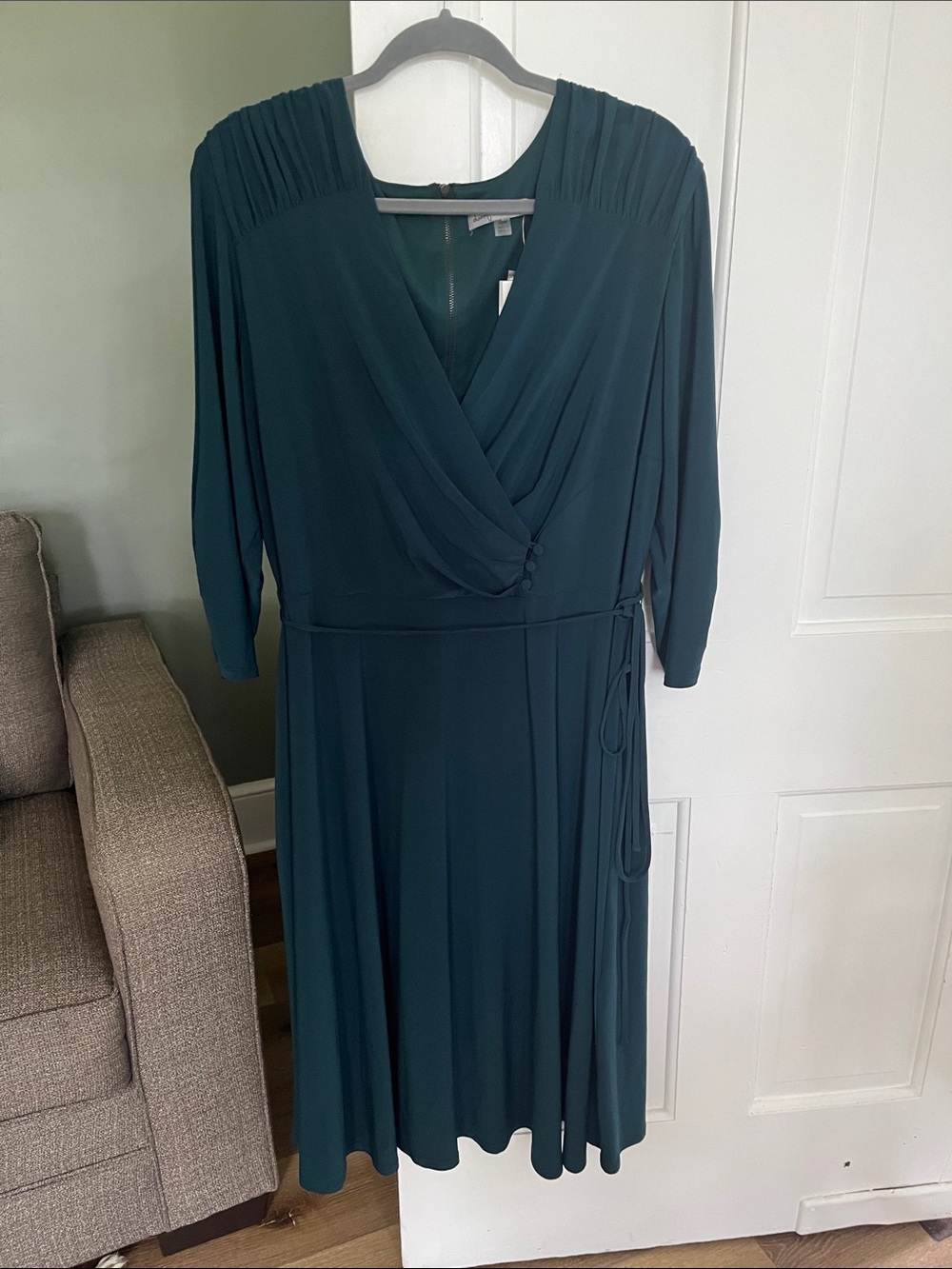 Danny & Nicole NET Dark green Fit and Flare dress size 18W